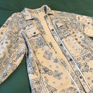 Elegant Paisley Button-Up Jacket